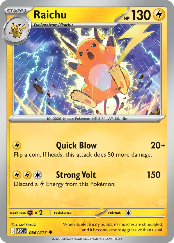 Raichu (Energy Symbol Pattern) 