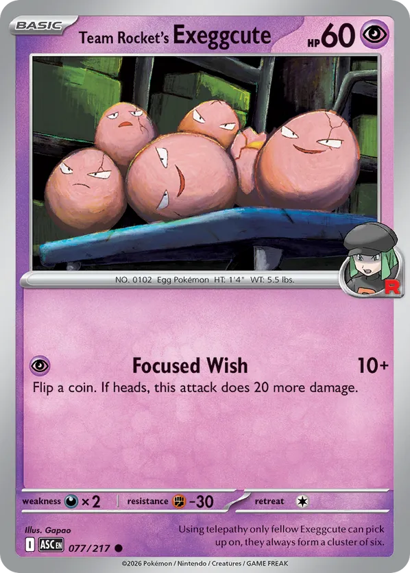 Team Rocket's exeggcute (Energy Symbol Pattern) 