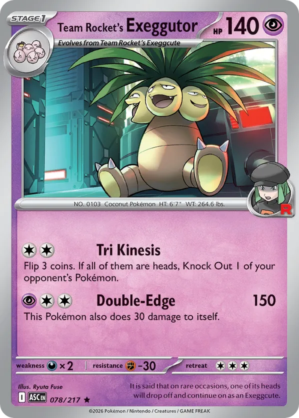 Team Rocket's exeggutor (Energy Symbol Pattern) 