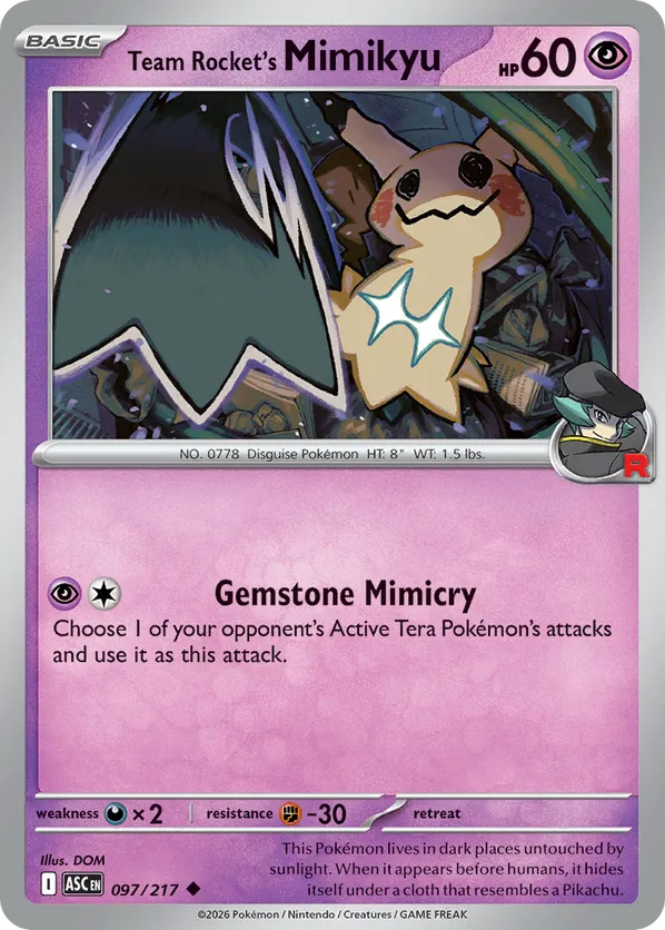 Team Rocket's Mimikyu (Energy Symbol Pattern) 