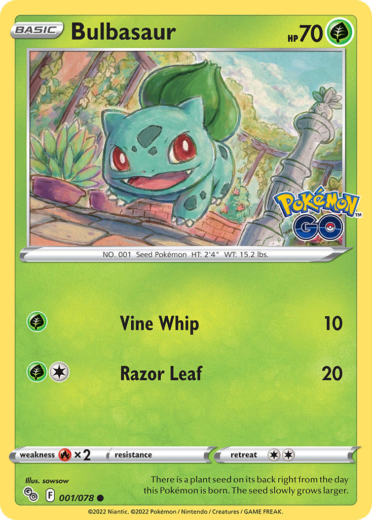 Bulbasaur from Pokemon Go
