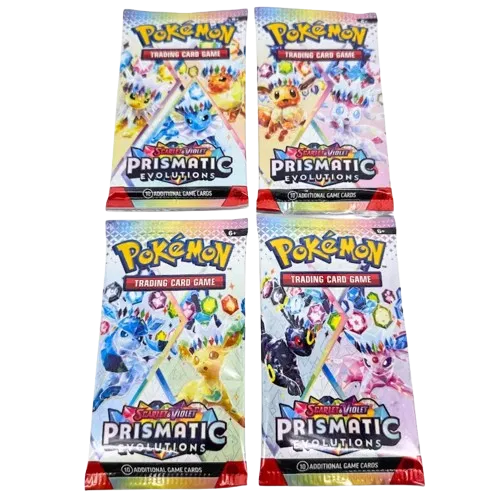Prismatic Evolutions Booster Pack Art Bundle [Set of 4] 